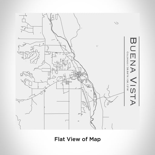 Rendered View of Buena Vista Colorado Map Engraving on 17oz Stainless Steel Insulated Tumbler in White