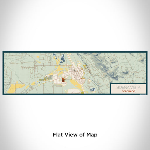 Flat View of Map Custom Buena Vista Colorado Map Enamel Mug in Woodblock
