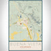 Buena Vista Colorado Map Print Portrait Orientation in Woodblock Style With Shaded Background