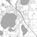 Buffalo Minnesota Map Print in Classic Style Zoomed In Close Up Showing Details
