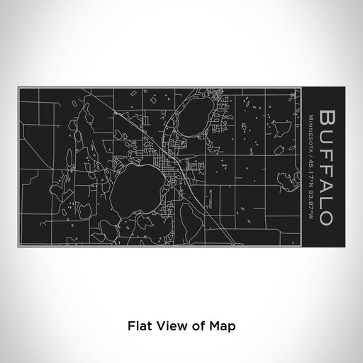 Rendered View of Buffalo Minnesota Map Engraving on 17oz Stainless Steel Insulated Cola Bottle in Black