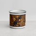 Front View Custom Buffalo Minnesota Map Enamel Mug in Ember