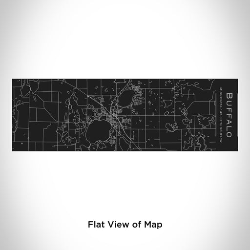 Rendered View of Buffalo Minnesota Map Engraving on 10oz Stainless Steel Insulated Cup with Sliding Lid in Black
