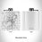 Rendered View of Buffalo Minnesota Map Engraving on 6oz Stainless Steel Flask in White
