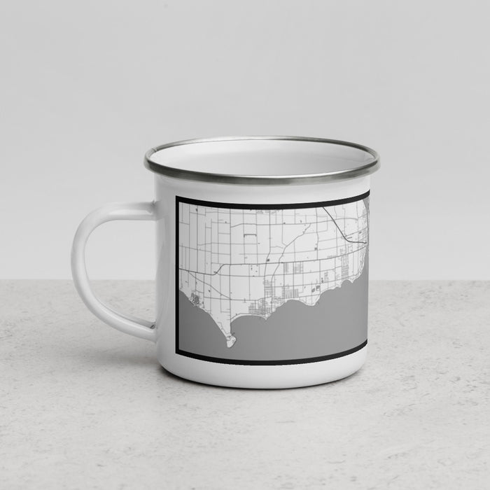 Left View Custom Buffalo New York Map Enamel Mug in Classic