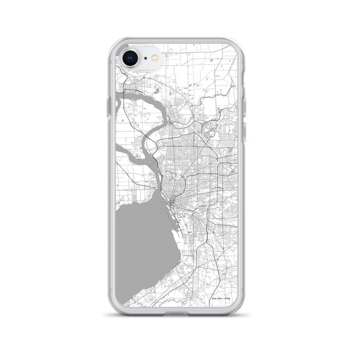Custom Buffalo New York Map iPhone SE Phone Case in Classic