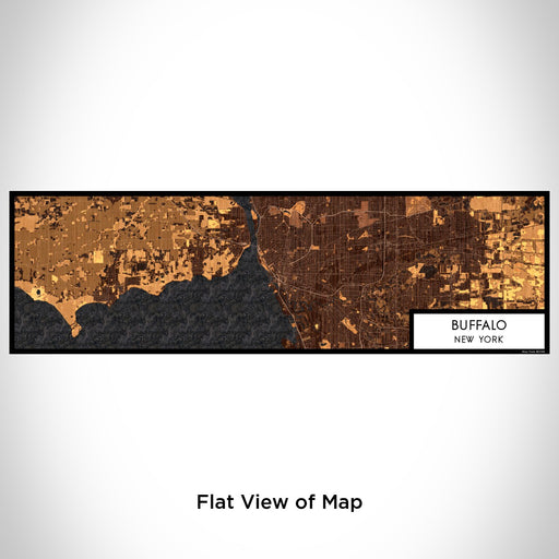 Flat View of Map Custom Buffalo New York Map Enamel Mug in Ember
