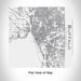 Rendered View of Buffalo New York Map Engraving on 17oz Stainless Steel Insulated Tumbler in White