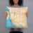 Person holding 18x18 Custom Buffalo New York Map Throw Pillow in Watercolor