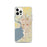 Custom Buffalo New York Map iPhone 12 Pro Phone Case in Woodblock