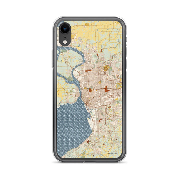 Custom Buffalo New York Map Phone Case in Woodblock