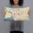 Person holding 20x12 Custom Buffalo New York Map Throw Pillow in Woodblock