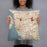 Person holding 18x18 Custom Buffalo New York Map Throw Pillow in Woodblock