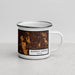 Right View Custom Buffalo Grove Illinois Map Enamel Mug in Ember