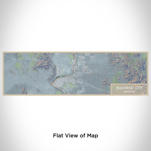 Flat View of Map Custom Bullhead City Arizona Map Enamel Mug in Afternoon