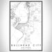 Bullhead City Arizona Map Print Portrait Orientation in Classic Style With Shaded Background