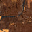 Bullhead City Arizona Map Print in Ember Style Zoomed In Close Up Showing Details