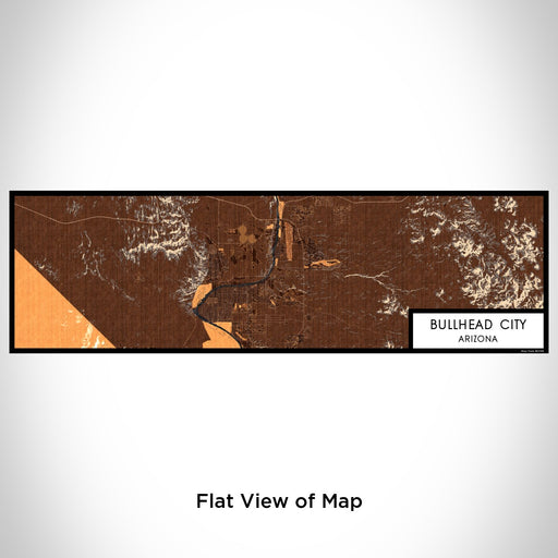Flat View of Map Custom Bullhead City Arizona Map Enamel Mug in Ember