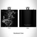 Rendered View of Bullhead City Arizona Map Engraving on 6oz Stainless Steel Flask in Black