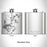 Rendered View of Bullhead City Arizona Map Engraving on 6oz Stainless Steel Flask