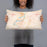 Person holding 20x12 Custom Bullhead City Arizona Map Throw Pillow in Watercolor