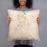 Person holding 18x18 Custom Bullhead City Arizona Map Throw Pillow in Watercolor