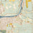 Bullhead City Arizona Map Print in Woodblock Style Zoomed In Close Up Showing Details