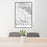 24x36 Burbank California Map Print Portrait Orientation in Classic Style Behind 2 Chairs Table and Potted Plant
