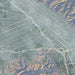 Burbank California Map Print in Afternoon Style Zoomed In Close Up Showing Details