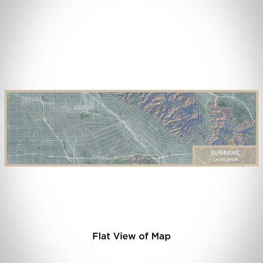 Flat View of Map Custom Burbank California Map Enamel Mug in Afternoon