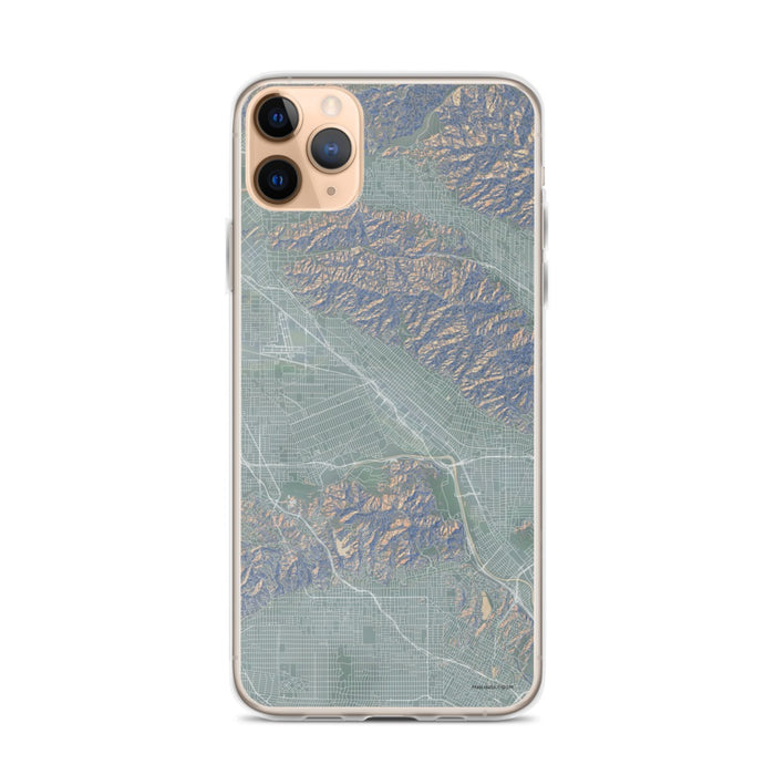 Custom iPhone 11 Pro Max Burbank California Map Phone Case in Afternoon