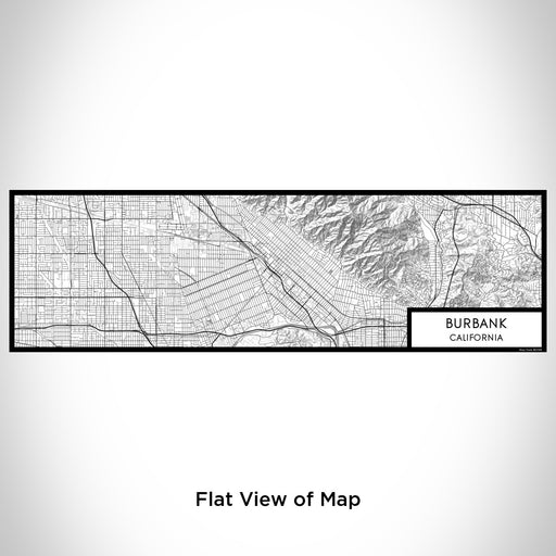 Flat View of Map Custom Burbank California Map Enamel Mug in Classic