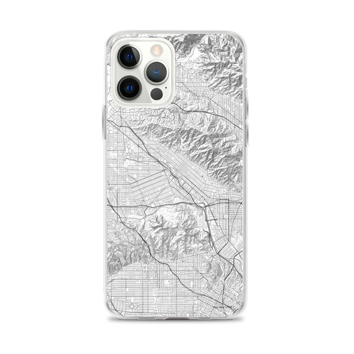Custom iPhone 12 Pro Max Burbank California Map Phone Case in Classic