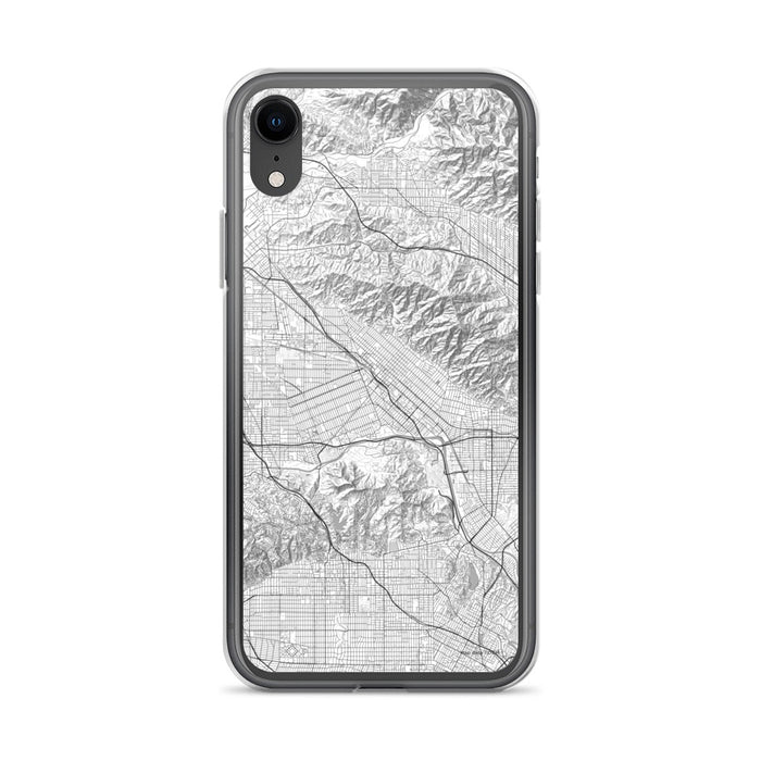 Custom iPhone XR Burbank California Map Phone Case in Classic