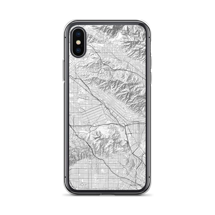 Custom iPhone X/XS Burbank California Map Phone Case in Classic