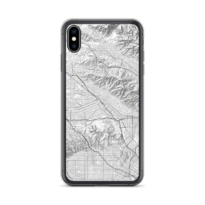 Custom iPhone XS Max Burbank California Map Phone Case in Classic