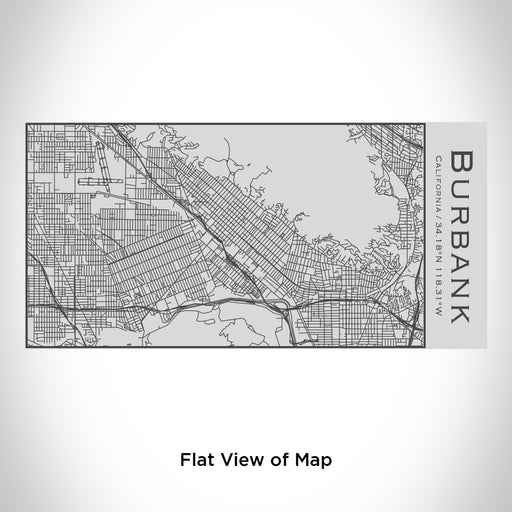 Rendered View of Burbank California Map Engraving on 17oz Stainless Steel Insulated Cola Bottle