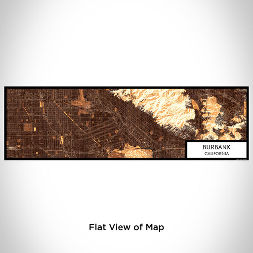 Flat View of Map Custom Burbank California Map Enamel Mug in Ember