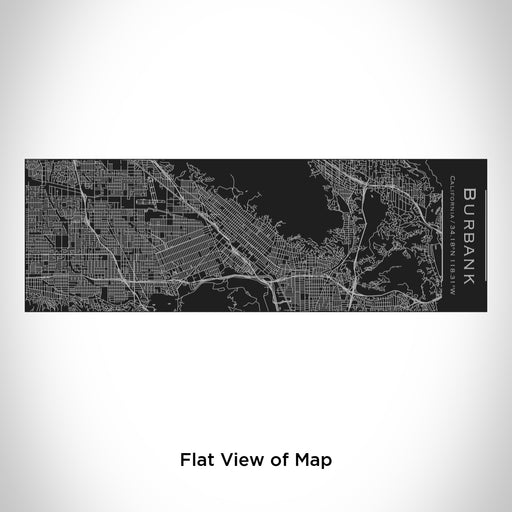 Rendered View of Burbank California Map Engraving on 10oz Stainless Steel Insulated Cup with Sliding Lid in Black