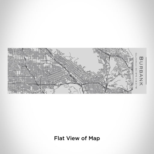 Rendered View of Burbank California Map Engraving on 10oz Stainless Steel Insulated Cup with Sipping Lid
