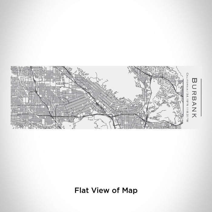 Rendered View of Burbank California Map Engraving on 10oz Stainless Steel Insulated Cup with Sliding Lid in White