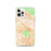 Custom iPhone 12 Pro Burbank California Map Phone Case in Watercolor