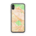 Custom iPhone X/XS Burbank California Map Phone Case in Watercolor