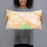 Person holding 20x12 Custom Burbank California Map Throw Pillow in Watercolor