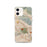 Custom iPhone 12 Burbank California Map Phone Case in Woodblock