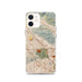 Custom iPhone 12 Burbank California Map Phone Case in Woodblock