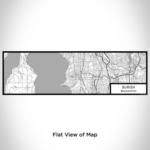 Flat View of Map Custom Burien Washington Map Enamel Mug in Classic