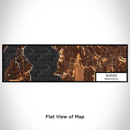 Flat View of Map Custom Burien Washington Map Enamel Mug in Ember