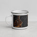 Left View Custom Burien Washington Map Enamel Mug in Ember