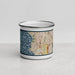 Front View Custom Burien Washington Map Enamel Mug in Woodblock